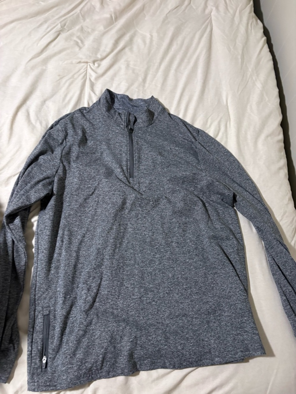 Gray Heather Quarter-Zip Performance Pullover